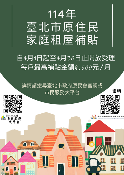 臺北市原住民租屋補貼大放送！擴大資格，助力安居都會區生活