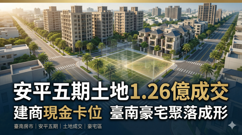 臺南市115年3月住宅價格月指數微幅上升　整體市場延續盤整格局交屋潮推升成交量