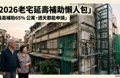 2026老宅延壽補助懶人包懶人包出爐　最高補助上看960萬　4至6樓公寓與透天補助條件、申請方式一次看