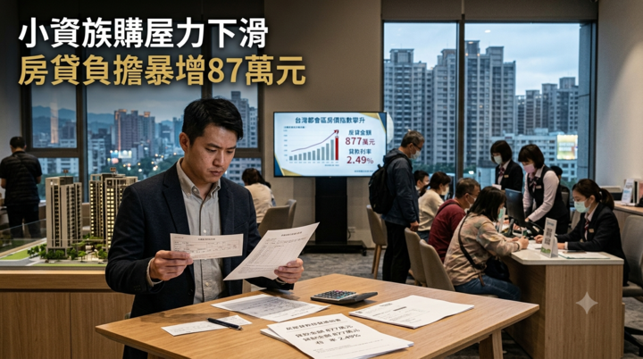 房價漲太快薪水追不上！全臺小資房貸負擔一年暴增87萬元